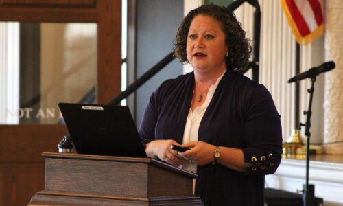 Rausch Talks Budget, Bills at Needham Town Hall