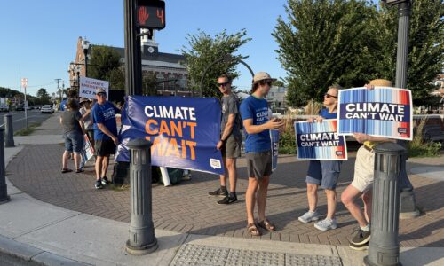 Climate Activism Groups Hold Demonstration in Needham Center