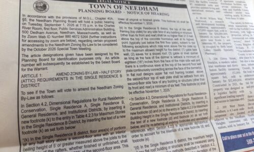 Needham’s Legal Notices Could Go ‘Print-Free’