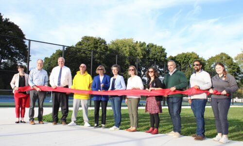 Renovated Softball Fields, Tennis Court Celebrated at Ribbon-Cuttings