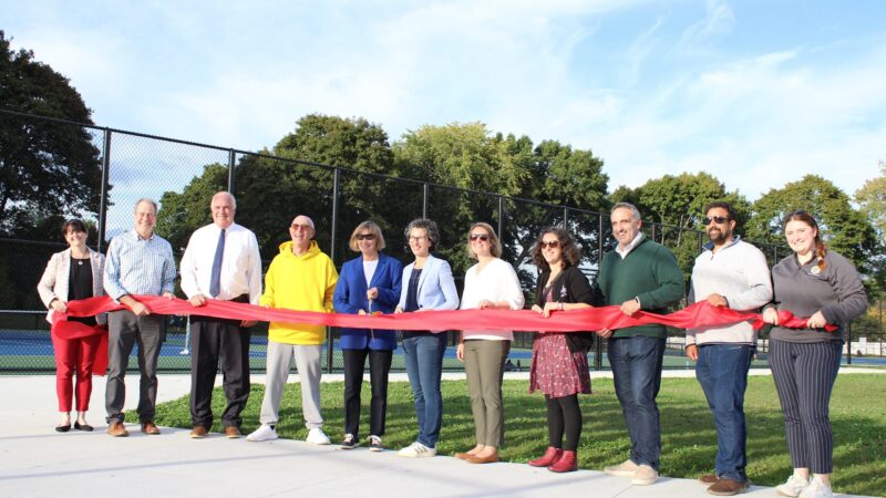 Renovated Softball Fields, Tennis Court Celebrated at Ribbon-Cuttings
